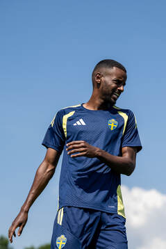 Alexander Isak of the Swedish national football team at a
