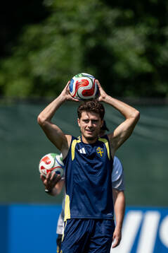 Besfort Zeneli of the Swedish national football team at a