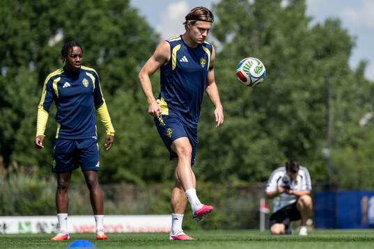 Mattias Svanberg of the Swedish national football team at a