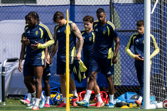 Alexander Isak of the Swedish national football team at a