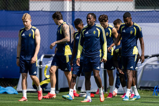 Anthony Elanga of the Swedish national football team at a