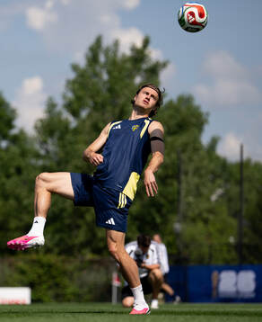 Mattias Svanberg of the Swedish national football team at a