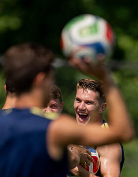 Viktor Gyökeres of the Swedish national football team at a