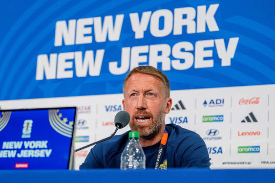 Graham Potter of the Swedish national football team at a
