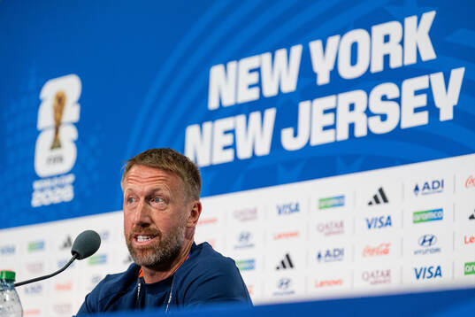 Graham Potter of the Swedish national football team at a