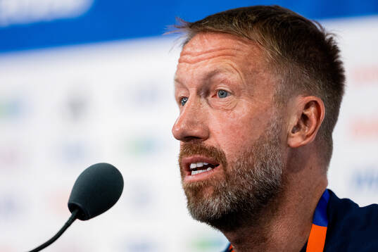 Graham Potter of the Swedish national football team at a
