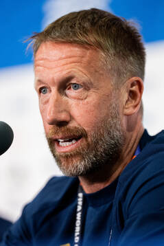 Graham Potter of the Swedish national football team at a
