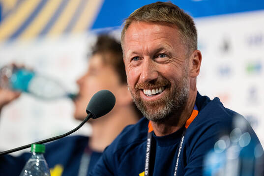 Graham Potter of the Swedish national football team at a