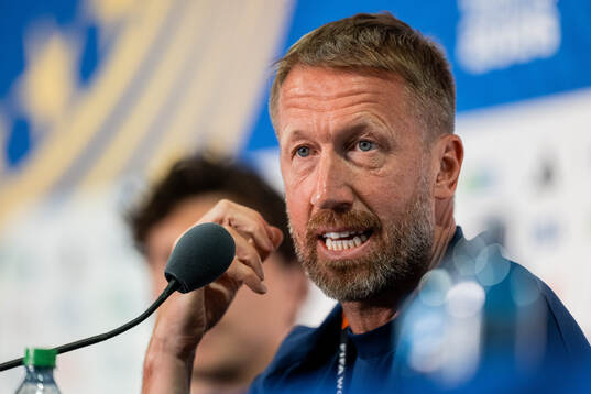 Graham Potter of the Swedish national football team at a