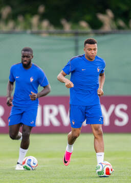 Kylian Mbappé of the French national football team at a