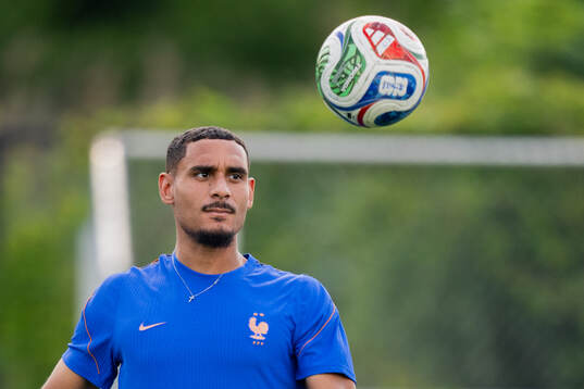 William Saliba of the French national football team at a