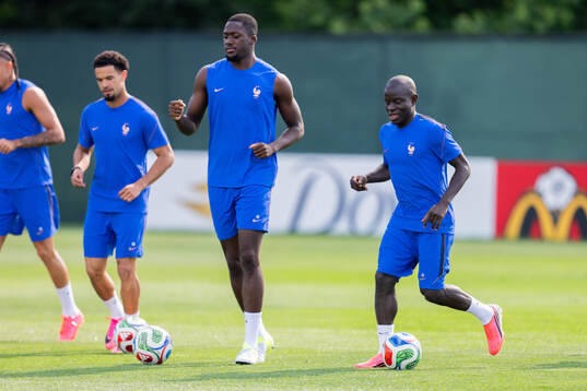Ibrahima Konaté and N'Golo Kanté of the French national