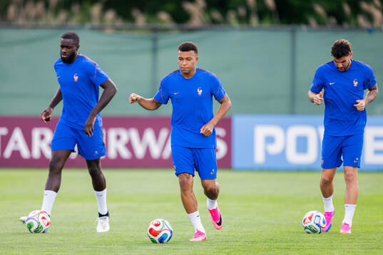 Kylian Mbappé of the French national football team at a