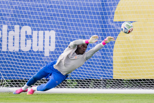 Goalkeeper Brice Samba of the French national football team