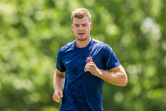 Alexander Sørloth of the Norwegian national football team