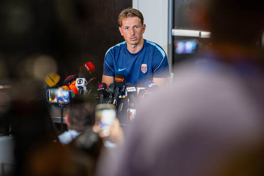 Sander Berge of the Norwegian national football team at a