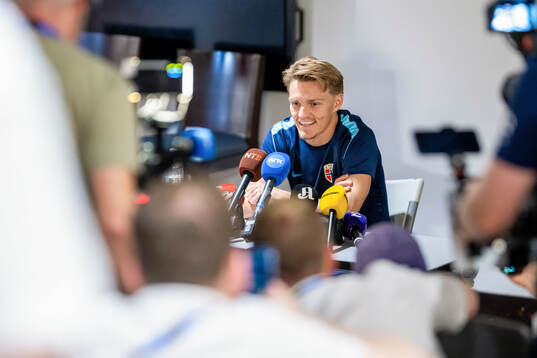 Martin Ødegaard of the Norwegian national football team at
