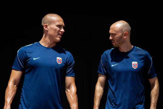 Leo Østigård and Fredrik Aursnes of the Norwegian