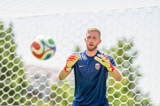 Goalkeeper Egil Selvik of the Norwegian national football