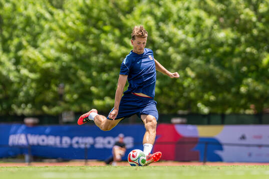 Sander Berge of the Norwegian national football team at a