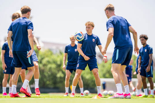 Andreas Schjelderup of the Norwegian national football team