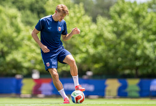 Martin Ødegaard of the Norwegian national football team at