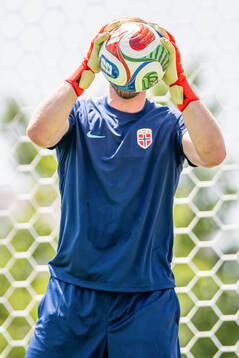 Goalkeeper Egil Selvik of the Norwegian national football