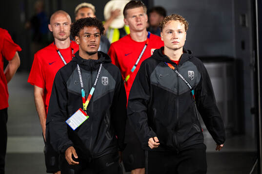 Oscar Bobb and Andreas Schjelderup of Norway