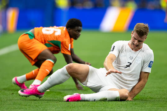 Alexander Sørloth of Norway looks dejected