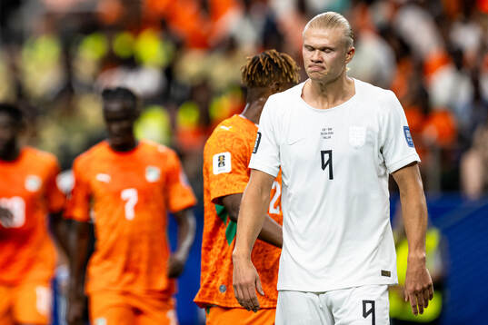 Erling Braut Haaland of Norway looks dejected