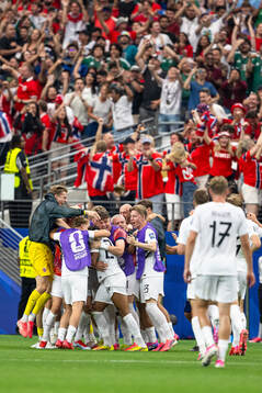 Antonio Nusa of Norway celebrates