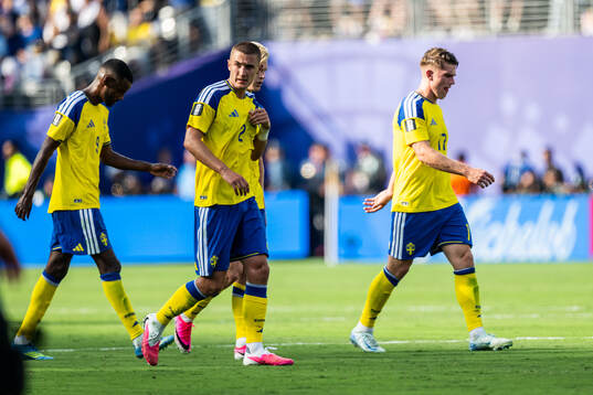 Alexander Isak, Gustaf Lagerbielke and Viktor Gyökeres of