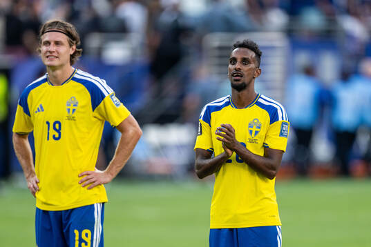 Taha Ali of Sweden looks dejected