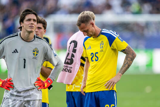Gustaf Nilsson of Sweden looks dejected