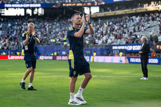 Assistant coach Sebastian Larsson of Sweden