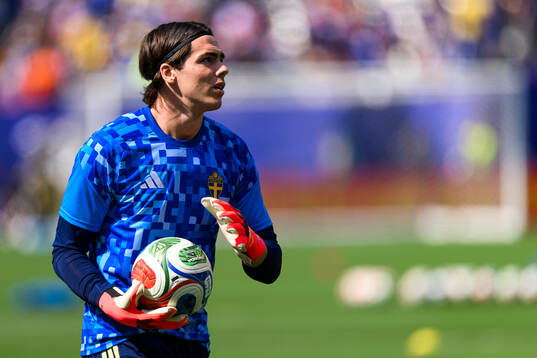 Goalkeeper Jacob Widell Zetterström of Sweden