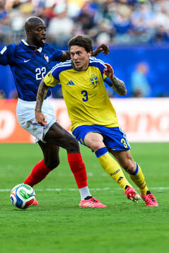 Jean-Philippe Mateta of France and Victor Nilsson Lindelöf