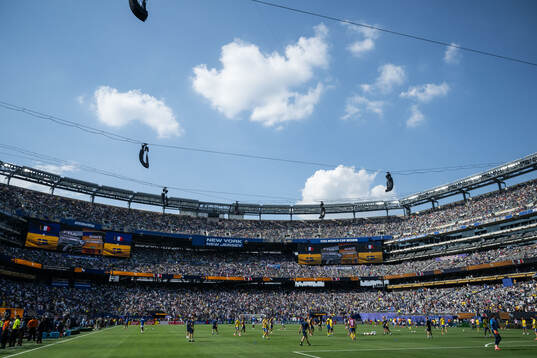 General view of players of Sweden