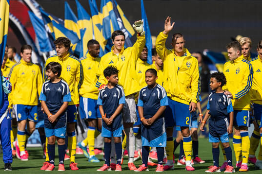 Goalkeeper Jacob Widell Zetterström and Gustaf Lagerbielke