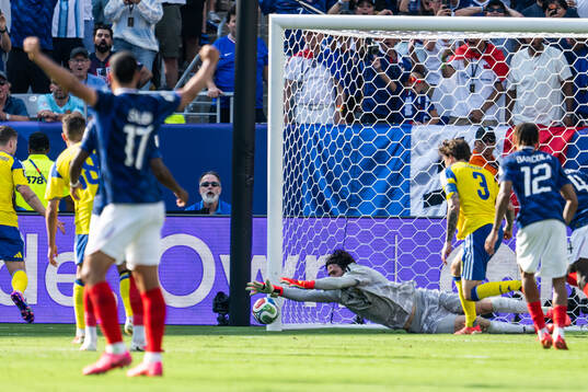 Goalkeeper Jacob Widell Zetterström of Sweden