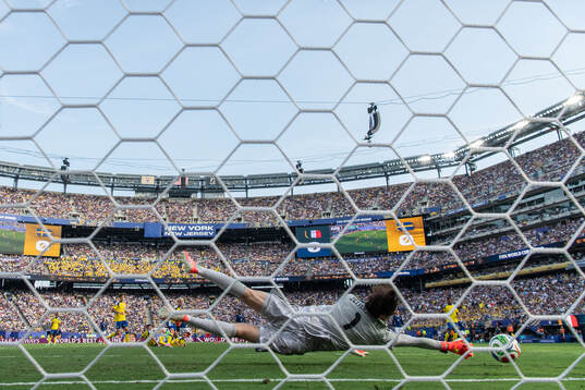 Goalkeeper Jacob Widell Zetterström of Sweden