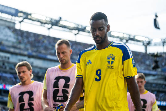 Alexander Isak of Sweden looks dejected