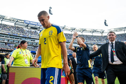 Gustaf Lagerbielke of Sweden looks dejected
