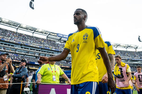 Alexander Isak of Sweden looks dejected