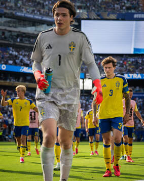 Goalkeeper Jacob Widell Zetterström and Victor Nilsson