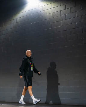 Ståle Solbakken, head coach of Norway, arrives