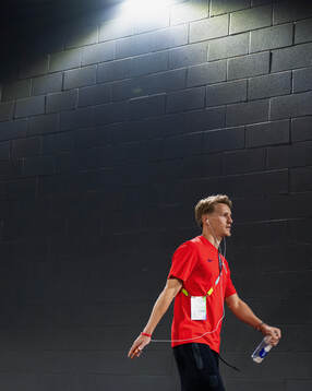 Martin Ødegaard of Norway arrives