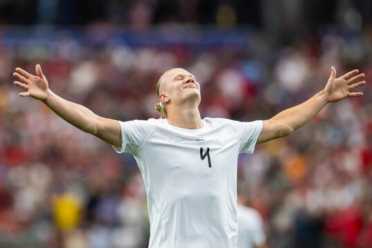Erling Braut Haaland of Norway celebrates