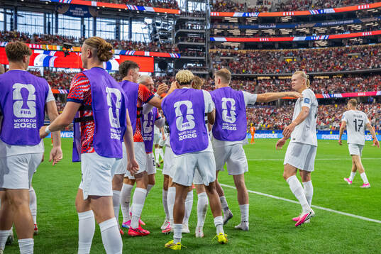 Erling Braut Haaland of Norway celebrates with Jørgen