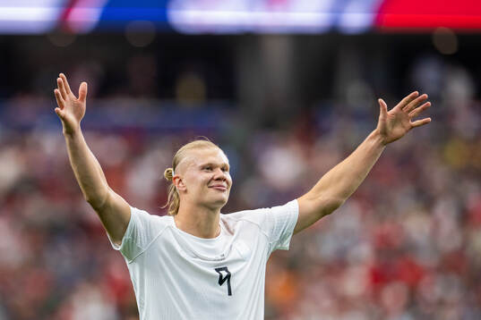 Erling Braut Haaland of Norway celebrates